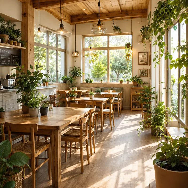 Organic Cafe Lamnoの店内